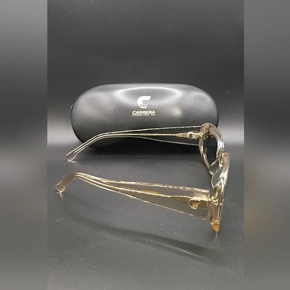 Carrera Clear Frame Sunglasses with Dark Lenses